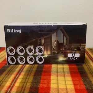 Biling solar outdoor / driveway disk lights